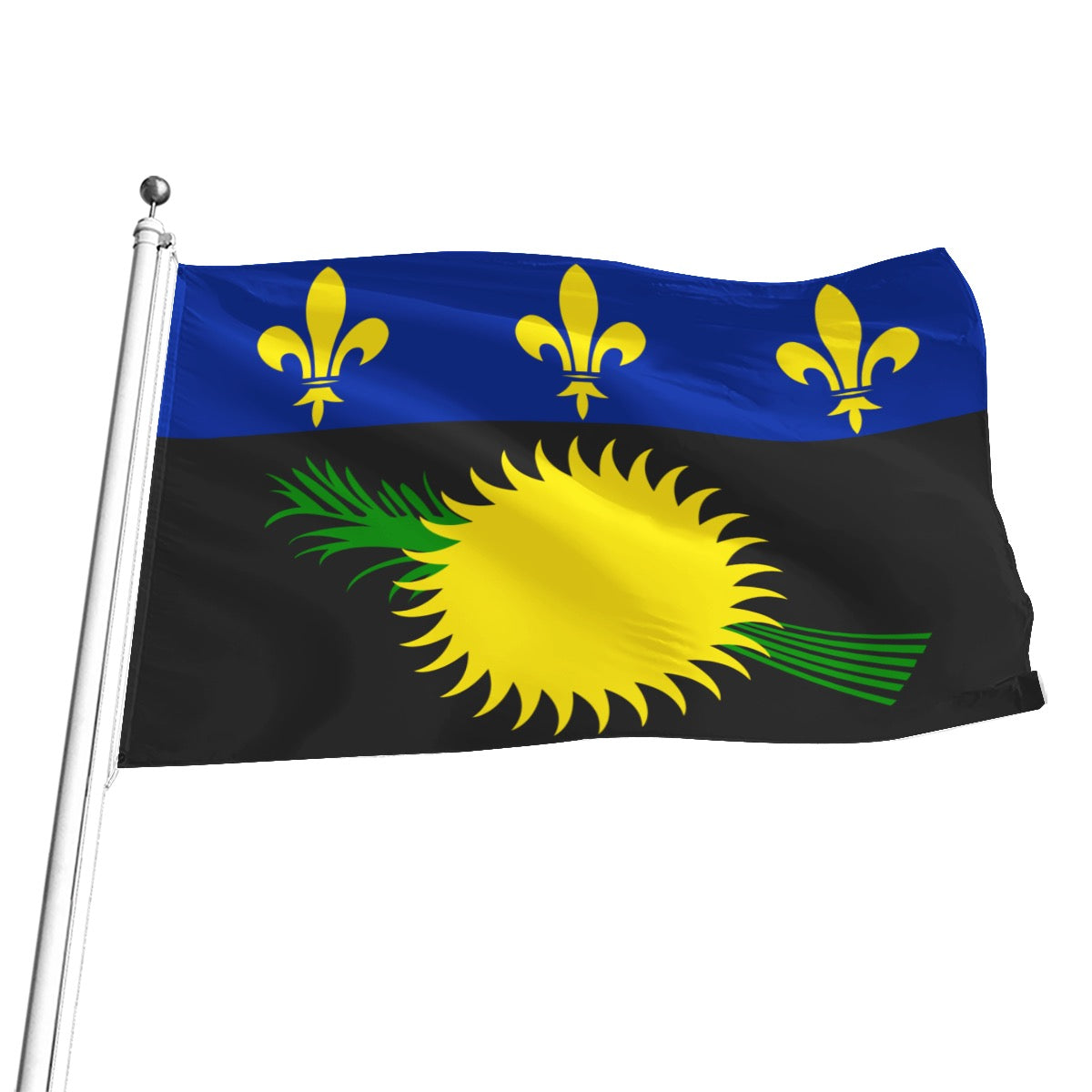 Guadeloupe Flag II - Blue