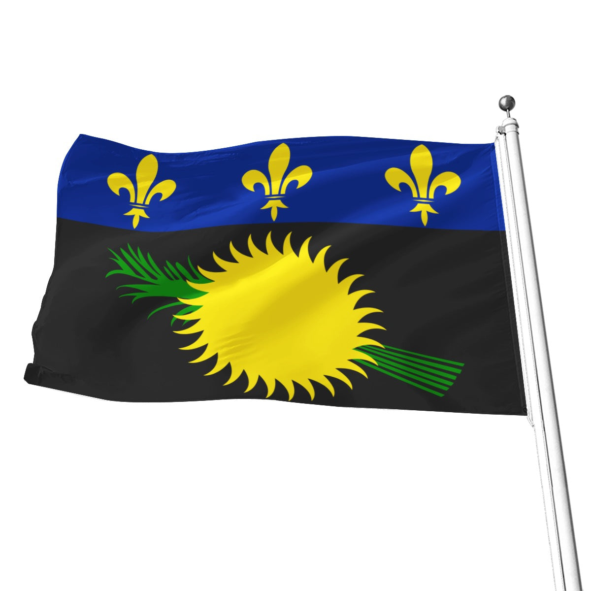 Guadeloupe Flag II - Blue