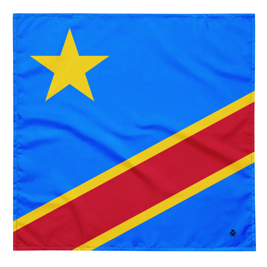Democratic Republic of the Congo (DRC) Flag Bandana – African Festival, Carnival & Cultural Wear