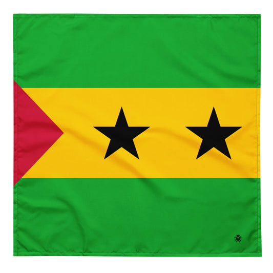 São Tomé and Príncipe Flag Bandana – African Festival, Carnival & Cultural Wear